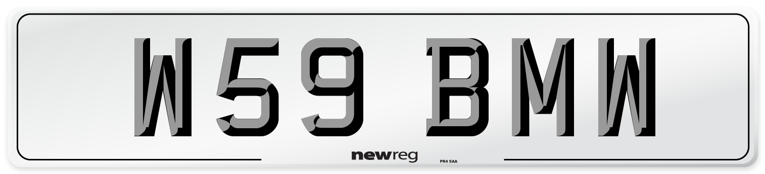 W59 BMW Number Plate from New Reg